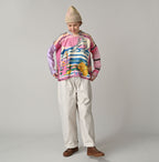 Picture Book Bandana Blouse Pink Female Model