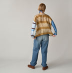 Picture Book Bandana Blouse Blue Female Model