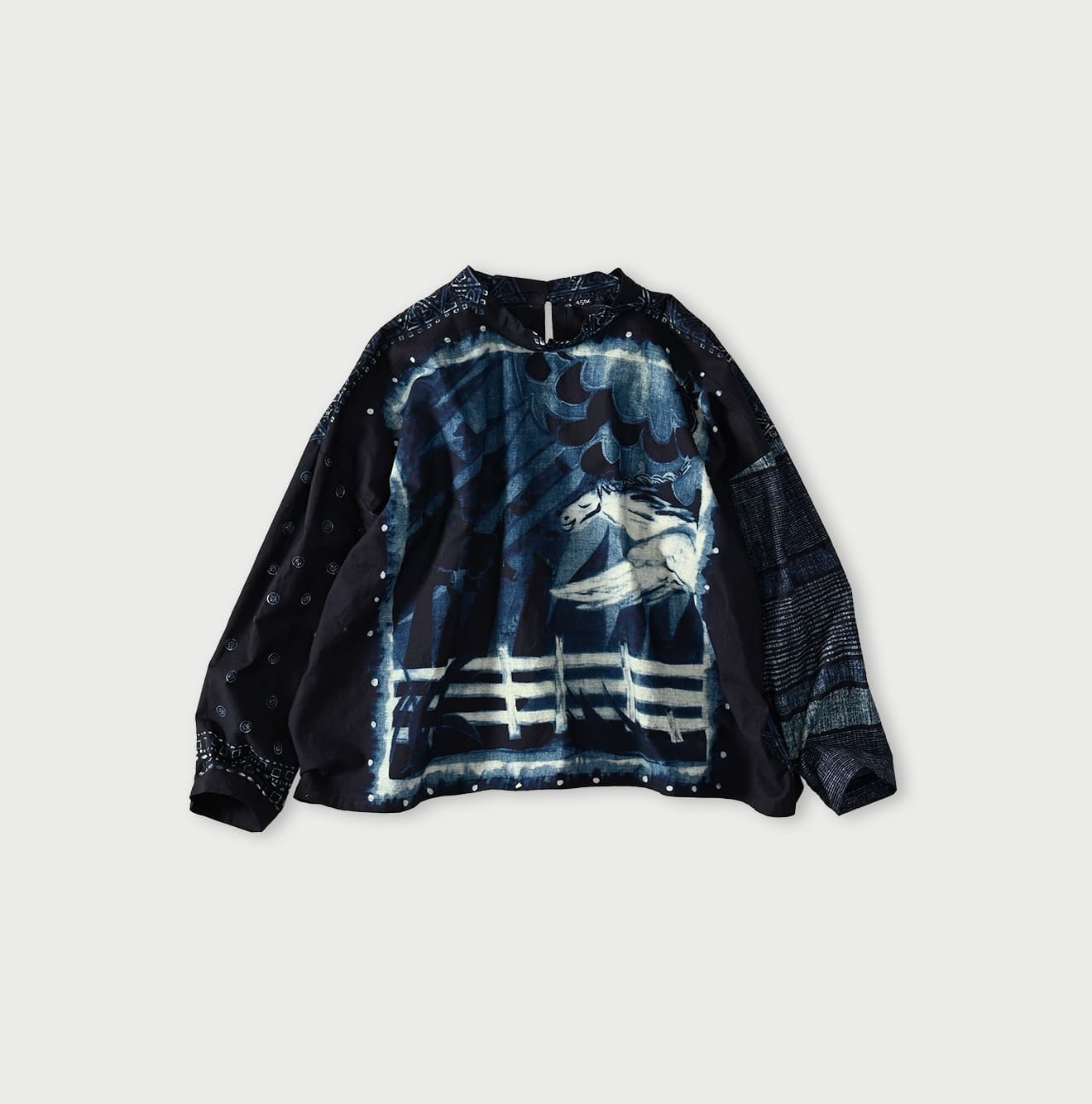 Indigo Picture Book Bandana Blouse Picture Bandana Indigo 4