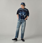 Indigo Picture Book Bandana Blouse Female Model