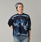 Indigo Picture Book Bandana Blouse Female Model