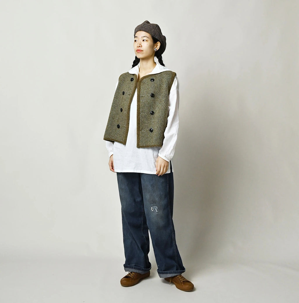 Indian Khadi Sailor Collar Blouse