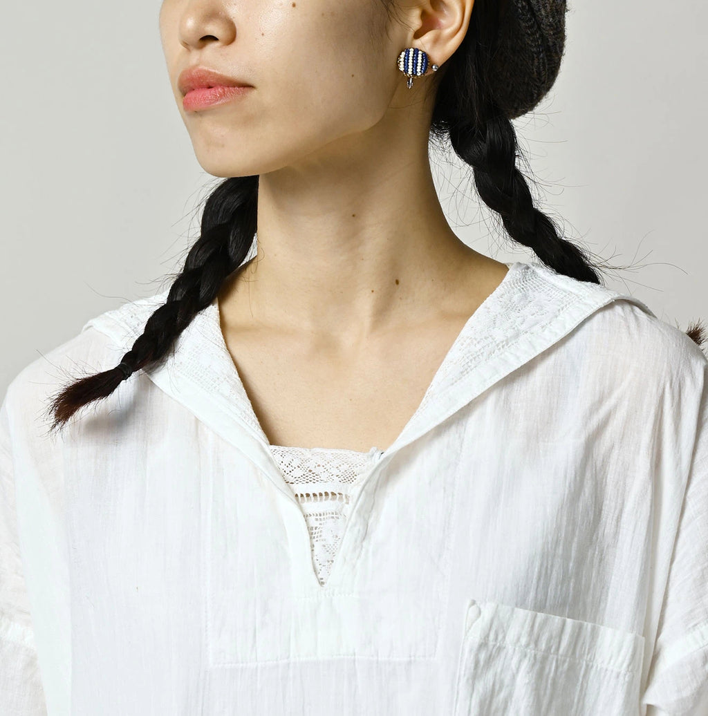 Indian Khadi Sailor Collar Blouse