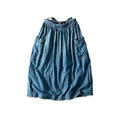 45 Petit Denim Apron Skirt Distressed Tan