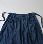 45 Petit Denim Apron Skirt Distressed Detail