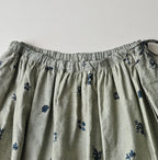 71 Indigo Discharged Rose Print Detail