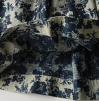 71 Indigo Discharged Rose Print Detail