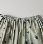 71 Indigo Discharged Rose Print Detail