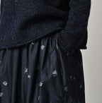 71 Indigo Discharged Rose Print Detail
