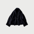 Cashmere Linen Cache-Coeur Navy Top