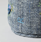 Indigo Tweed Embroidery Petit Bag Detail