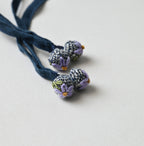 Indigo Tweed Embroidery Petit Bag Detail