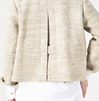Indian Linen Silk Tweed Square Jacket Detail