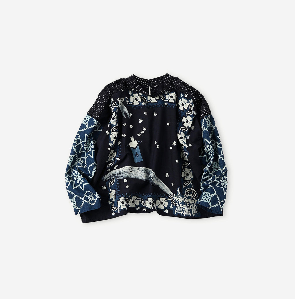 Indigo Picture Book Bandana T-shirt