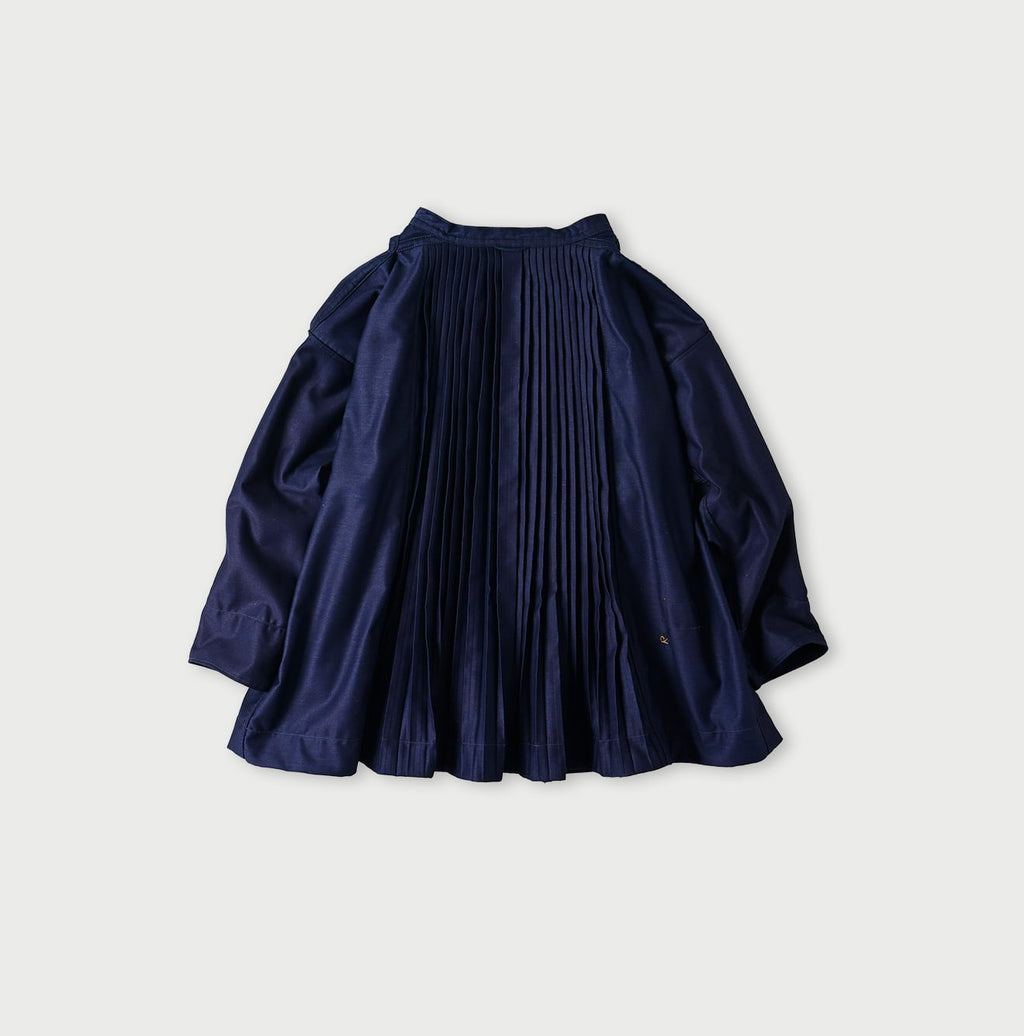 Indigo Chestnut Satin Smock Blouse Back
