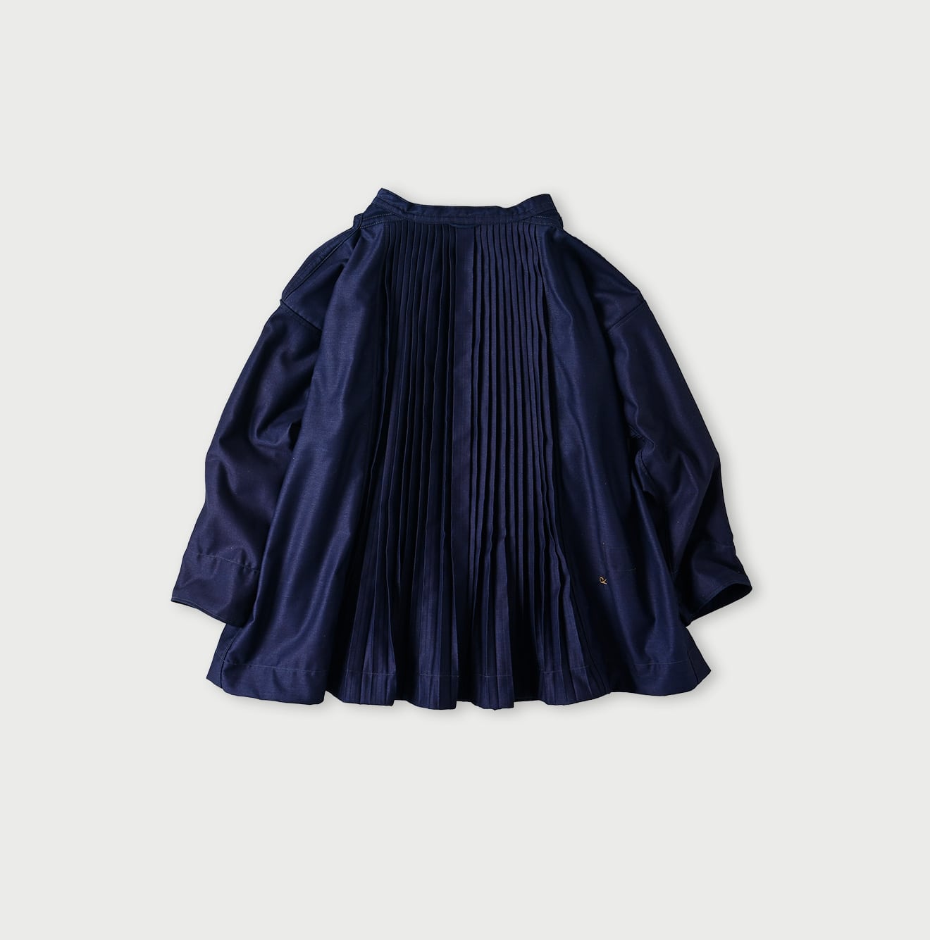 Indigo Chestnut Satin Smock Blouse Back