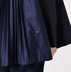 Indigo Chestnut Satin Smock Blouse Detail