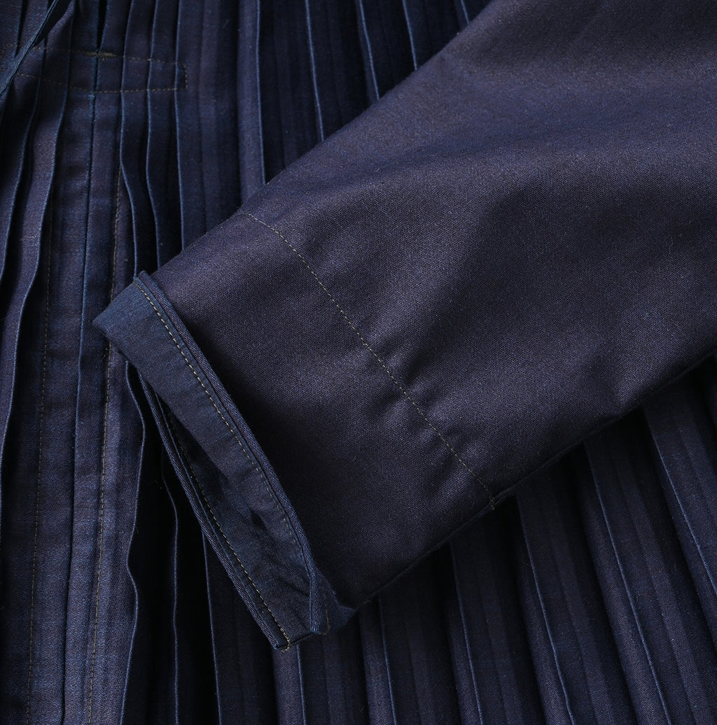 Indigo Chestnut Satin Smock Blouse Detail