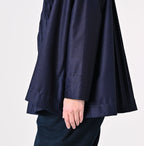 Indigo Chestnut Satin Smock Blouse Detail