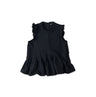 Dobby Stripe Sleeveless Top Black