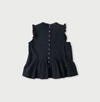 Dobby Stripe Sleeveless Top Back