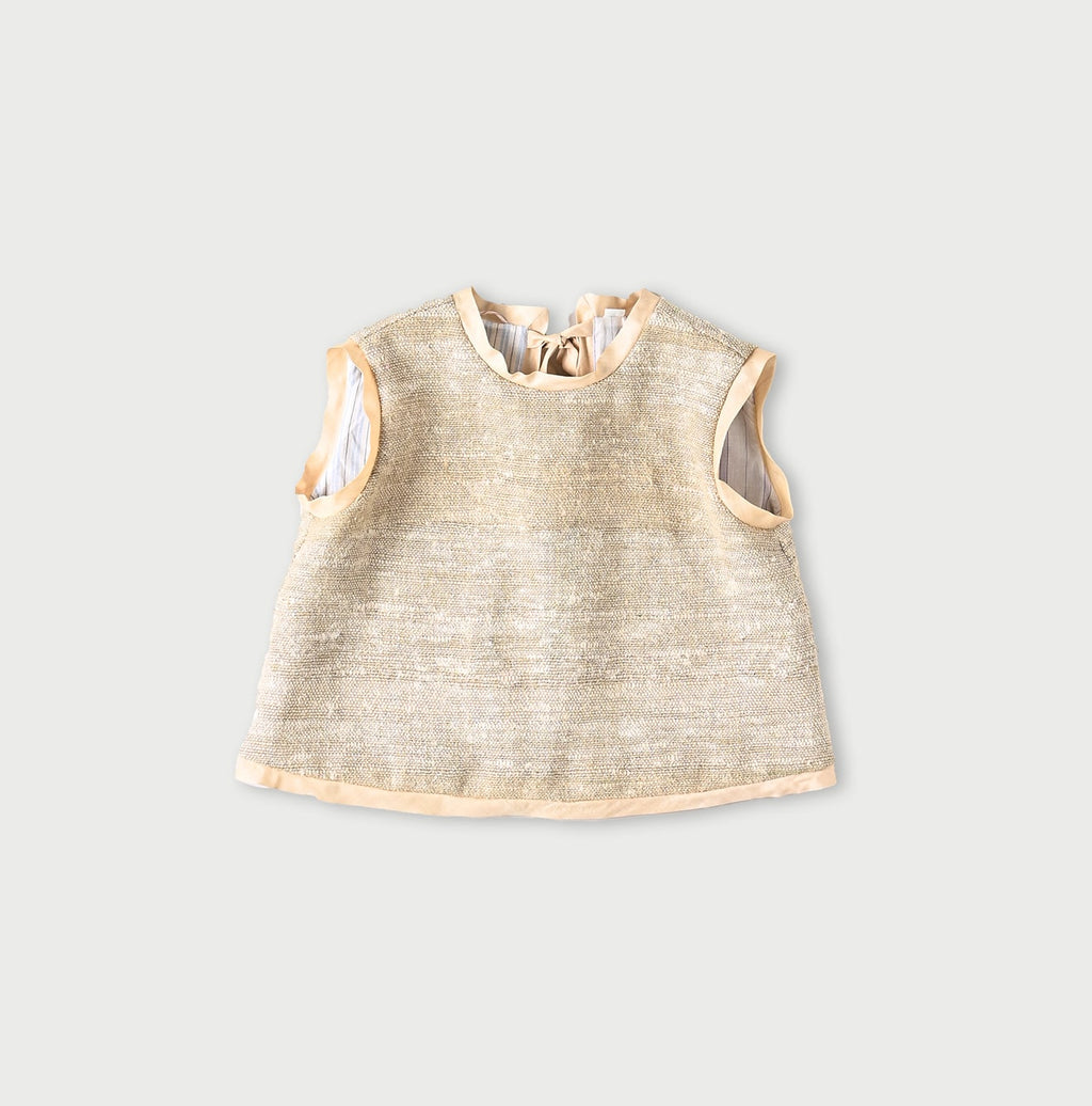 Indian Linen Silk Tweed Camisole Beige