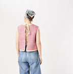 Indian Linen Silk Tweed Camisole Female Model