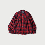 Indigo Zimbabwean Flannel Tambourine Blouse Red