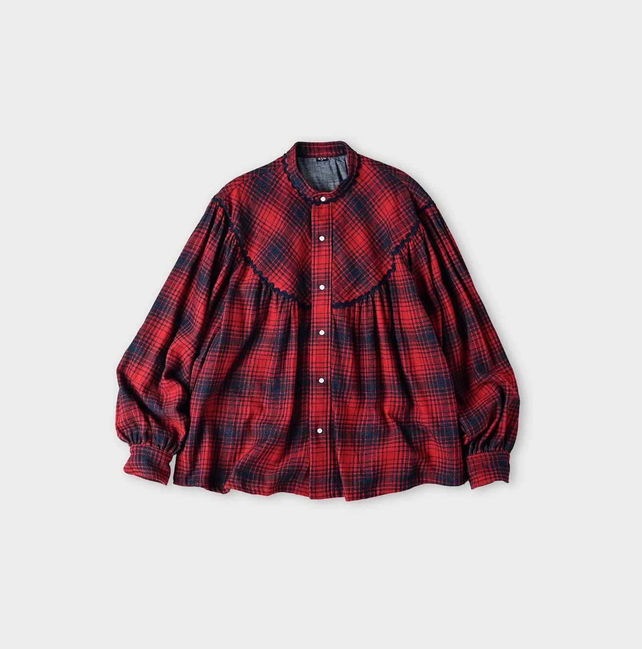 Indigo Zimbabwean Flannel Tambourine Blouse Red