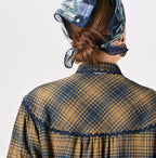 Indigo Zimbabwean Flannel Tambourine Blouse Detail