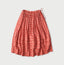 Gauze Double Woven Tuck Skirt Red Gingham