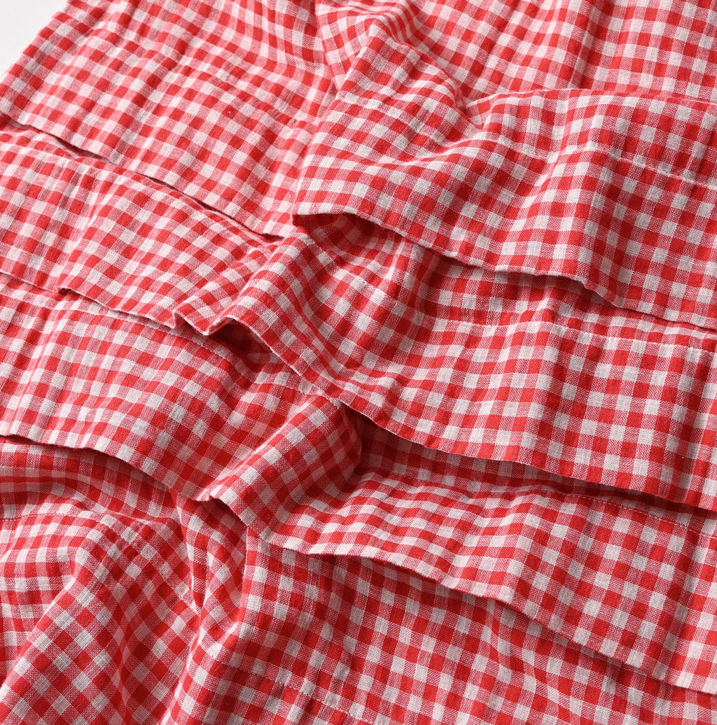 Gauze Double Woven Tuck Skirt Detail