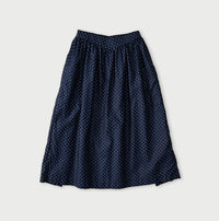 Indigo Dot Print Apron Skirt