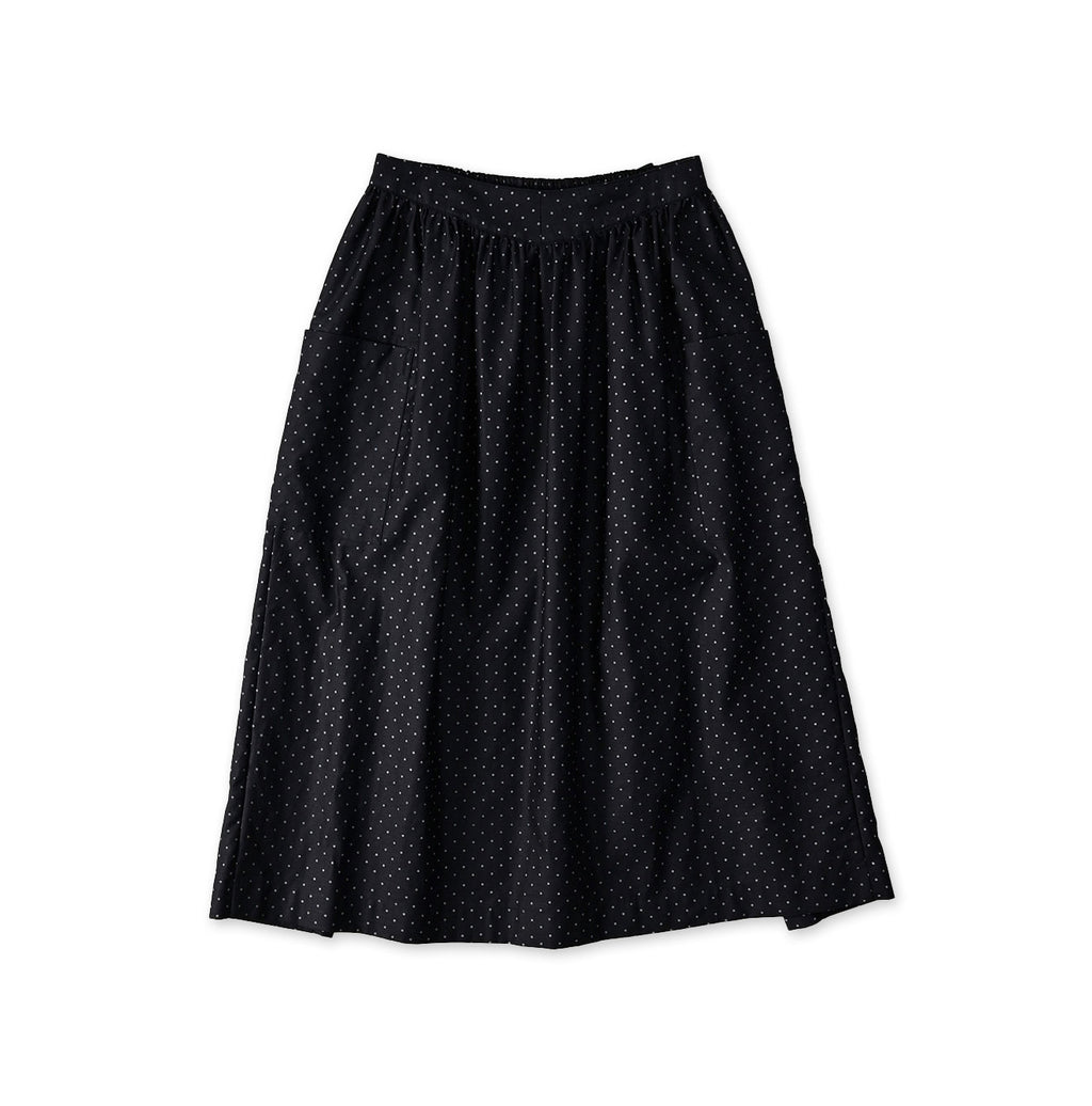 Indigo Dot Print Apron Skirt 45 x Ai Nando