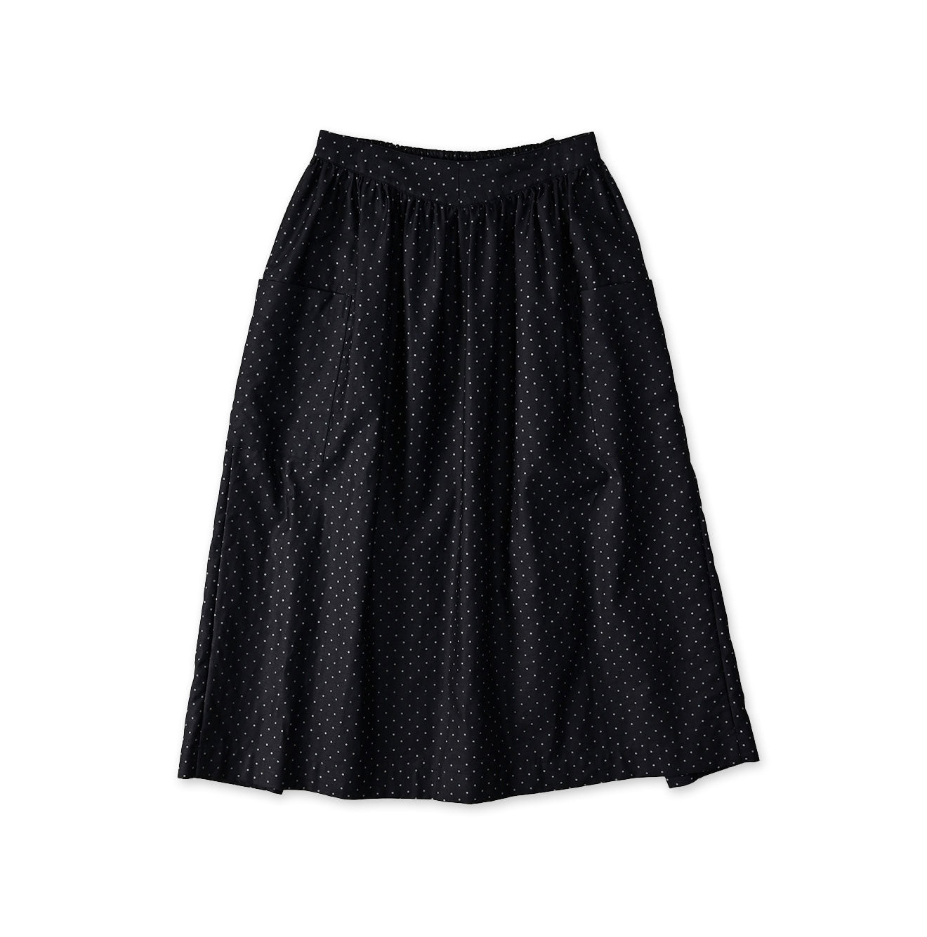 Indigo Dot Print Apron Skirt 45 x Ai Nando