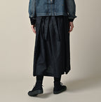 Indigo Dot Print Apron Skirt Female Model