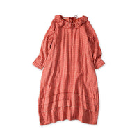 Gauze Double Woven Frill Collar Dress