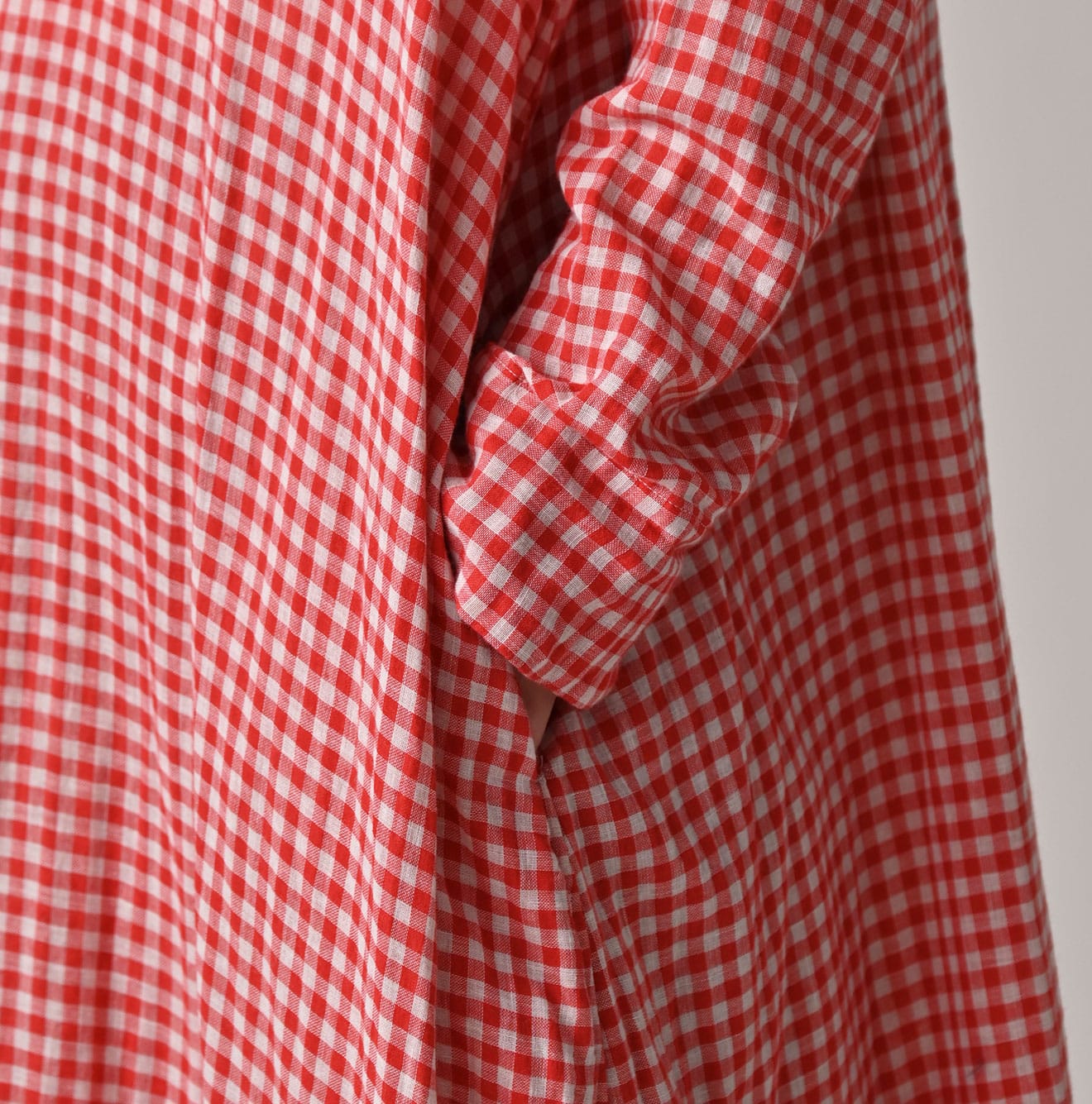 Gauze Double Woven Frill Collar Dress Detail