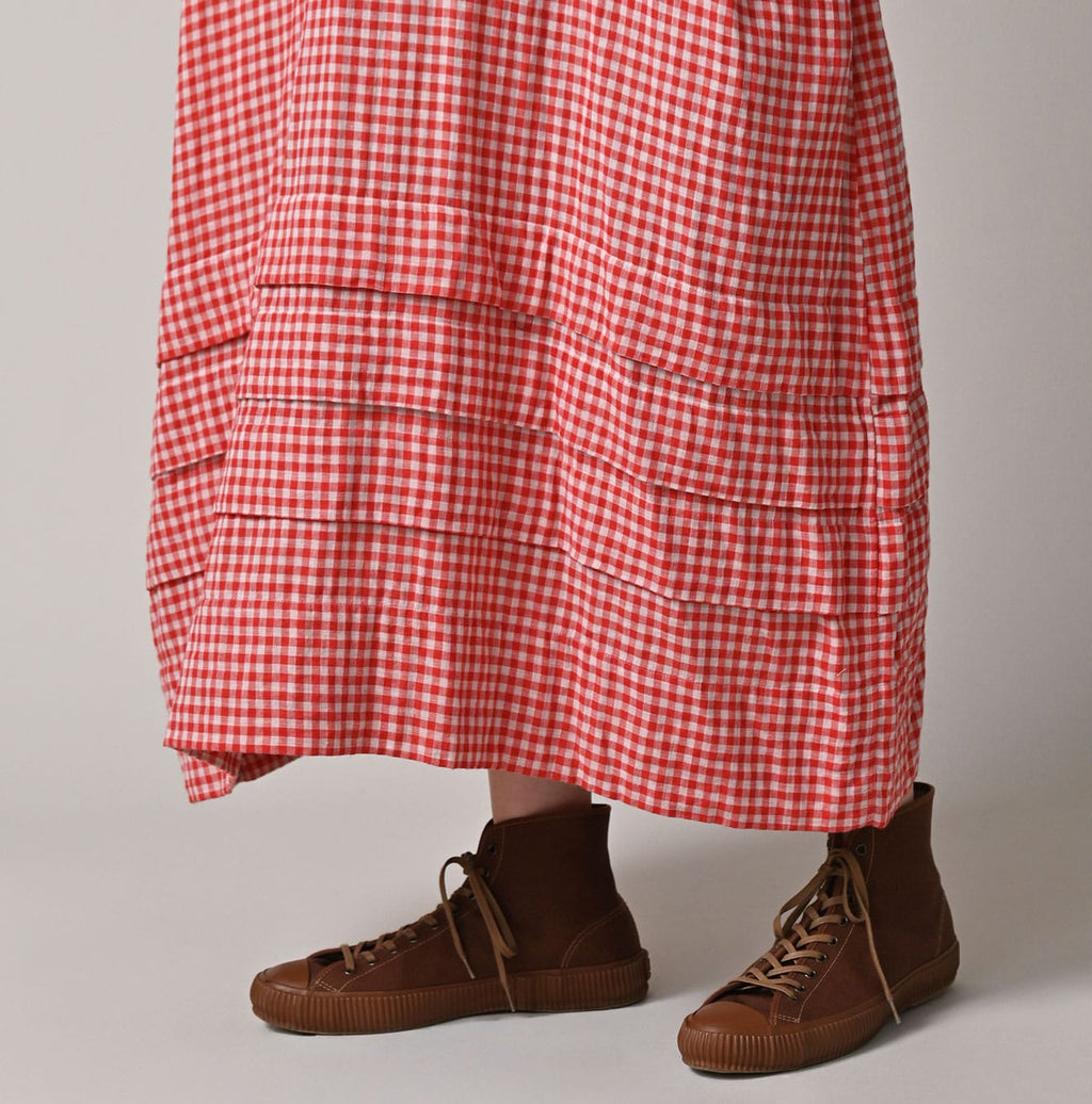 Gauze Double Woven Frill Collar Dress Detail