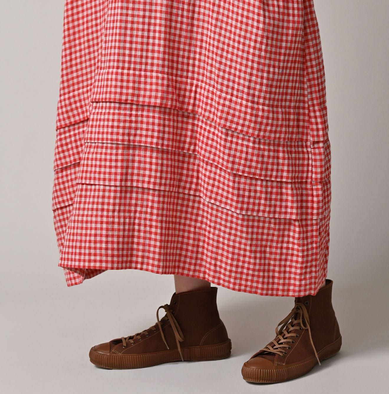 Gauze Double Woven Frill Collar Dress Detail