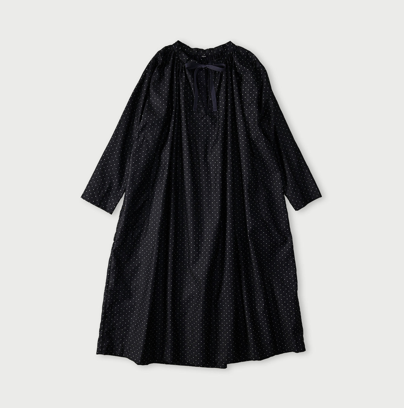 Indigo Dot Print Scrunchie Smock Dress 45 x Ai Nando