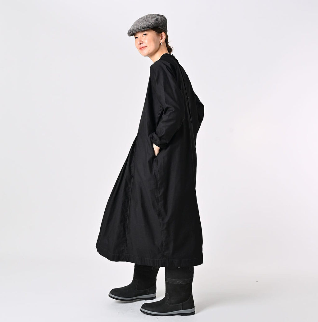 Chestnut Satin Pleats Dress Female Model
