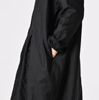 Chestnut Satin Pleats Dress Detail