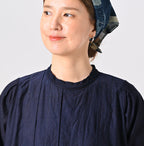 Indigo Chestnut Satin Tuck Dress Detail