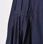 Indigo Chestnut Satin Tuck Dress Detail