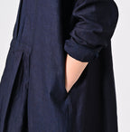 Indigo Chestnut Satin Tuck Dress Detail