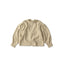 Cashmere Linen Ribbon Knit Beige Tweed Top