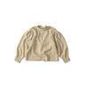 Cashmere Linen Ribbon Knit Beige Tweed Top