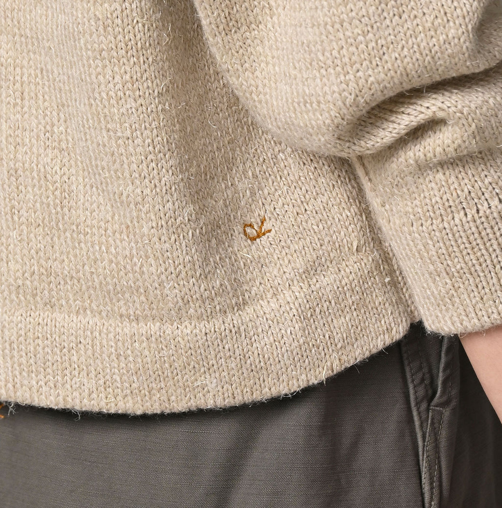 Cashmere Linen Ribbon Knit Detail
