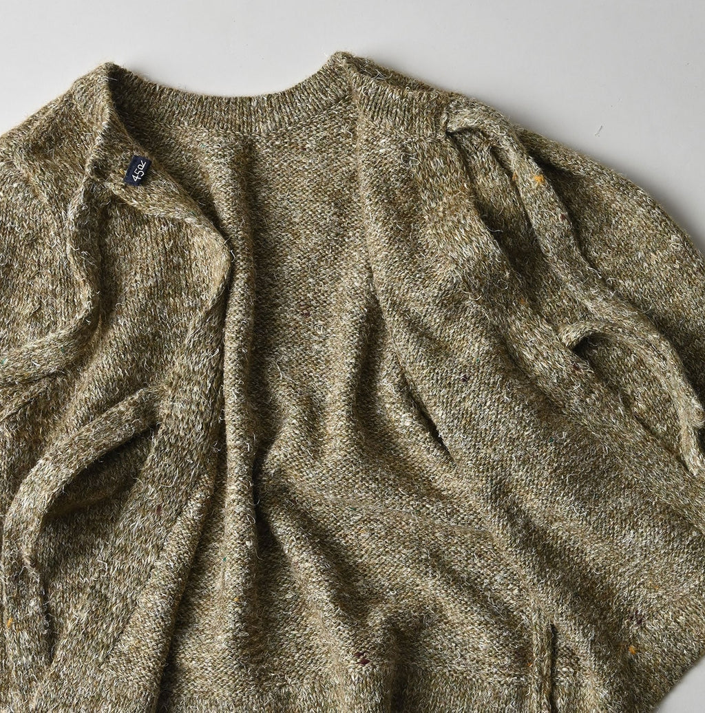 Cashmere Linen Ribbon Knit Detail
